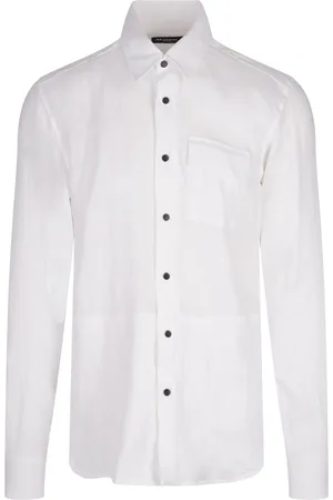 Kiton Camicia Buba In Lino Bianca