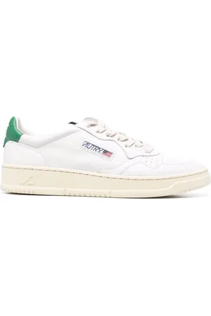 Autry Sneakers Medalist Low In Pelle Bianca e Verde