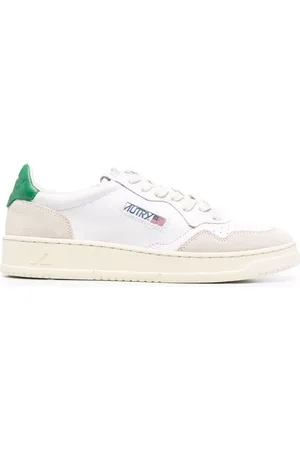 Autry Sneakers Medalist Low In Suede e Pelle Bianca e Verde