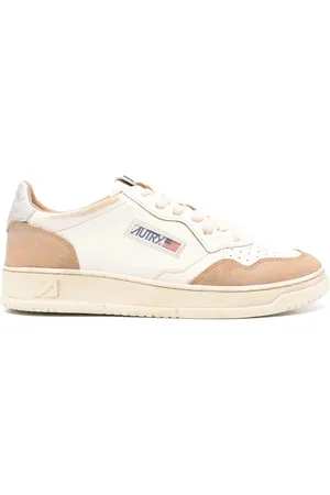 Autry Sneakers Medalist Super Vintage In Pelle e Suede Color Cognac e Microchip
