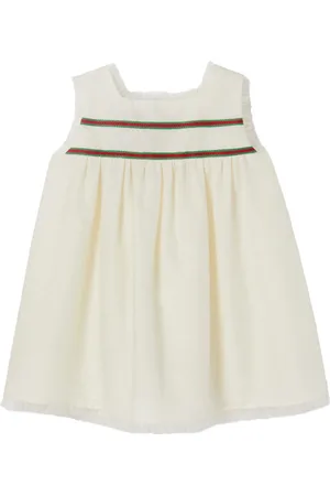 Gucci Abito Smanicato In Cotone GG Con Web