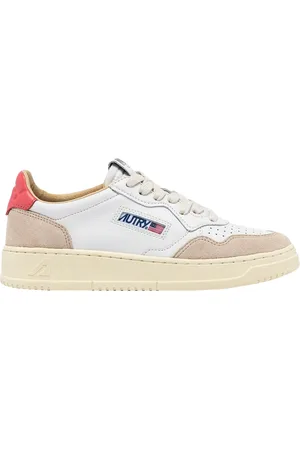 Autry Sneakers Medalist Low In Suede e Pelle Bianca e Tearose
