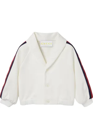 Gucci Giacca Oversize Bianca Con Nastro Web