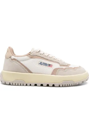 Autry Sneakers Wildpace Low In Mesh e Suede Colore Whisper White e Sand