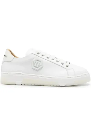 Philipp Plein Sneakers Low-Top Hexagon In Pelle Bianca