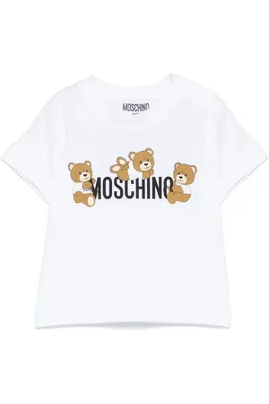 Moschino T-Shirt Bianca Con Stampa Moschino Teddy Bear Friends