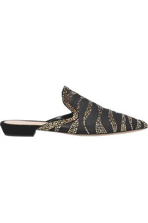 Gianvito Rossi Mules Raja Crystal Slide Neri