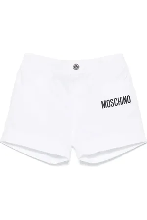 Moschino Shorts Bianchi Con Lettering e Teddy Bear