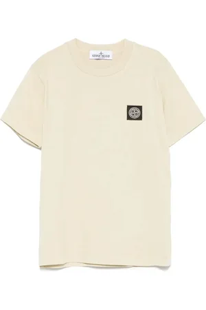 Stone Island T-Shirt Sabbia Con Patch Logo