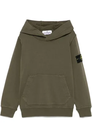 Stone Island Felpa In Pile Di Cotone Biologico Verde Militare