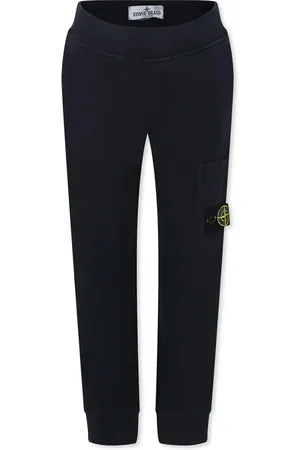 Stone Island Joggers Blu Navy Con Patch Logo