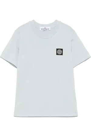 Stone Island T-Shirt Cielo Con Patch Logo