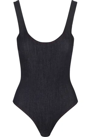 Alaïa Top Body In Denim Blu