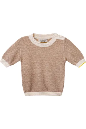 Gensami Pullover Wave In Seta e Cotone Arabic Sand