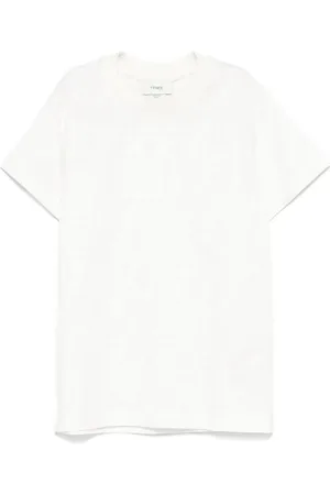 Fendi T-Shirt Bianca Con Motivo FF All-Over