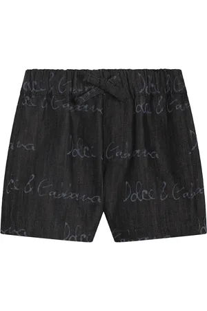 Dolce & Gabbana Bermuda In Denim Blu Con Logo Dolce&Gabbana
