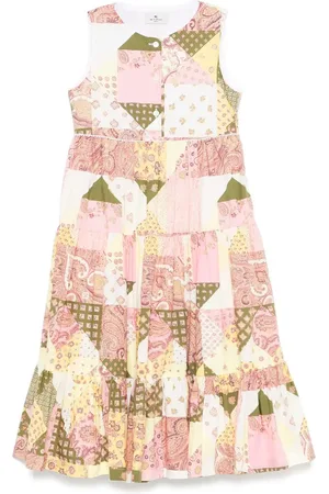 Etro Abito Smanicato Con Stampa Patchwork Cottage
