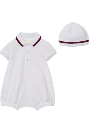 Gucci Gift Set In Cotone Bianco Con Dettaglio Web