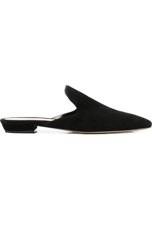 Gianvito Rossi Sabot Raja In Suede Nero