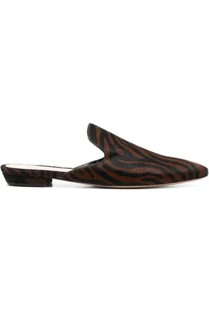 Gianvito Rossi Sabot Raja Pony Tiger Print