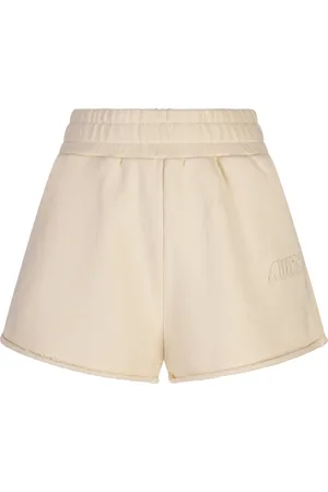 Autry Shorts Sportivi Crema Con Logo In Tono