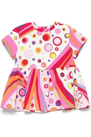 Emilio Pucci Vestitino Con Stampa Fontane Multicolore