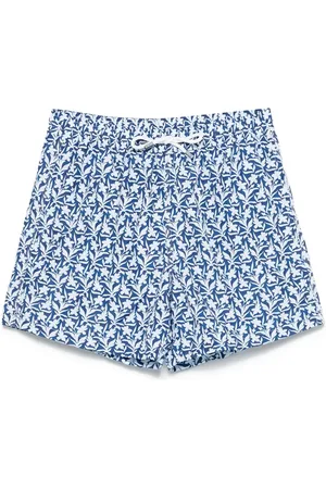 FEDELI Costume Da Bagno Blu Con Pattern Fiori