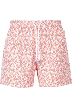 FEDELI Costume Da Bagno Rosso Con Pattern Fiori