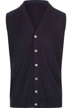 FEDELI Gilet In Lana 140 Blu Navy
