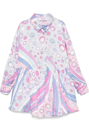 Emilio Pucci Abito Chemisier Con Stampa Fontane