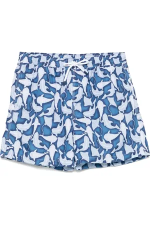 FEDELI Costume Da Bagno Blu Con Pattern Squali