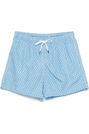 FEDELI Costume Da Bagno Azzurro Con Pattern Gerbera