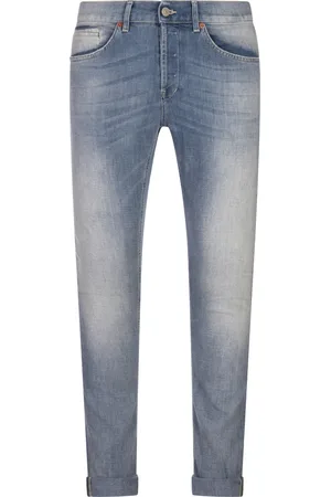 Dondup Jeans George Skinny In Denim Stretch Blu Chiaro