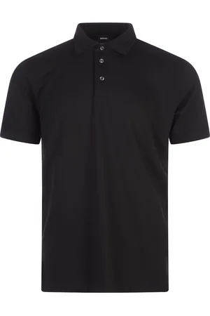 HUGO BOSS Polo In Piquet Di Cotone Nero
