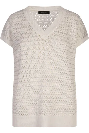 Fabiana Filippi Gilet In Cotone Bianco Con Paillettes