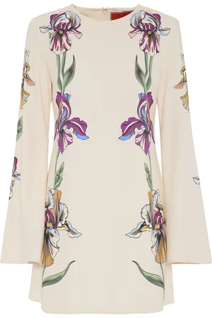 La DoubleJ Mini Supremes Swing Dress - Iris Placée Ivory in Envers Satin