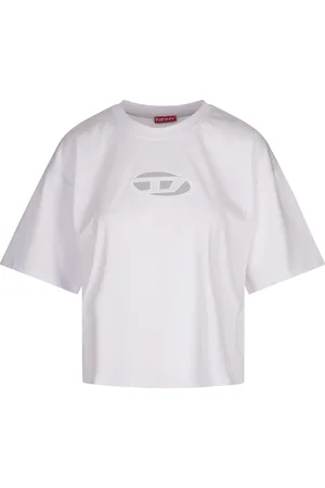 Diesel T-Shirt T-Buxt-Crop-Od Bianca