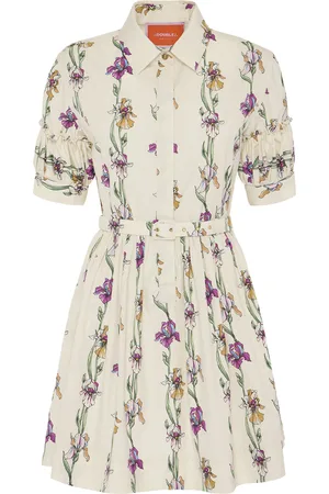 La DoubleJ Mini Abito Libertine - Mini Iris Ivory in Summer Poplin
