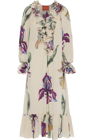 La DoubleJ Abito Hey Jude! - Iris Ivory in Crepe De Chine