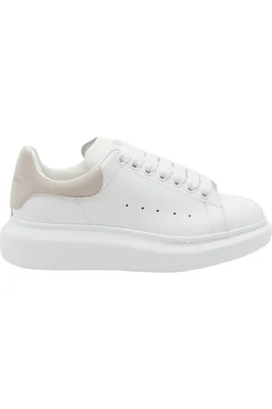 Alexander McQueen Sneakers Oversize In Pelle Bianca e Camoscio Patchouli