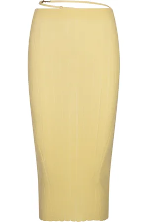 Jacquemus Gonna Midi La Jupe Pralù Giallo Chiaro