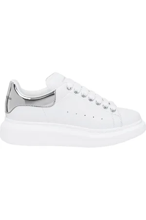 Alexander McQueen Sneakers Oversize Bianche Con Spoiler Specchiato