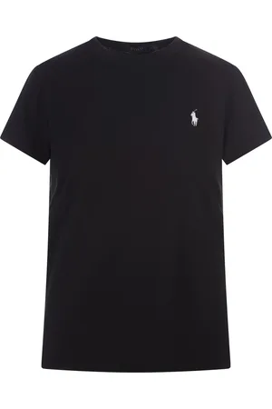 Ralph Lauren T-Shirt Nera Con Pony a Contrasto
