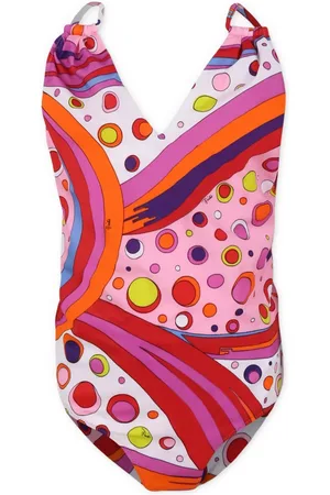 Emilio Pucci Costume Intero Con Stampa Fontane Multicolore