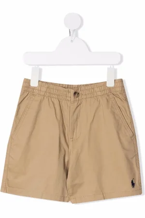 Ralph Lauren Shorts Beige Con Pony A Contrasto