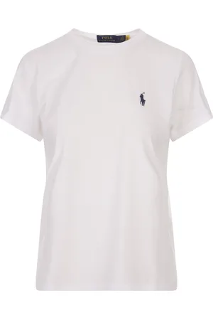 Ralph Lauren T-Shirt Bianca Con Pony a Contrasto