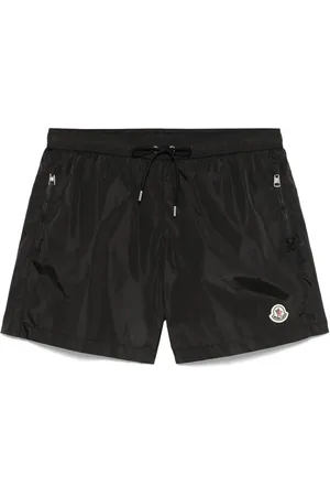 Moncler Costume Da Bagno Nero Con Logo