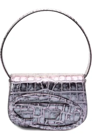 Diesel Borsa 1DR Viola Goffrata Coccodrillo
