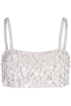 PAROSH Bralette Ricamo Bianca