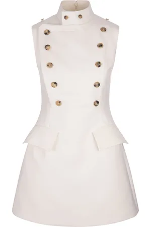 Alexander McQueen Miniabito Con Panier in Bone